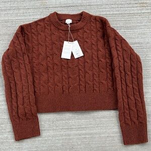 Cropped Brown Sweater